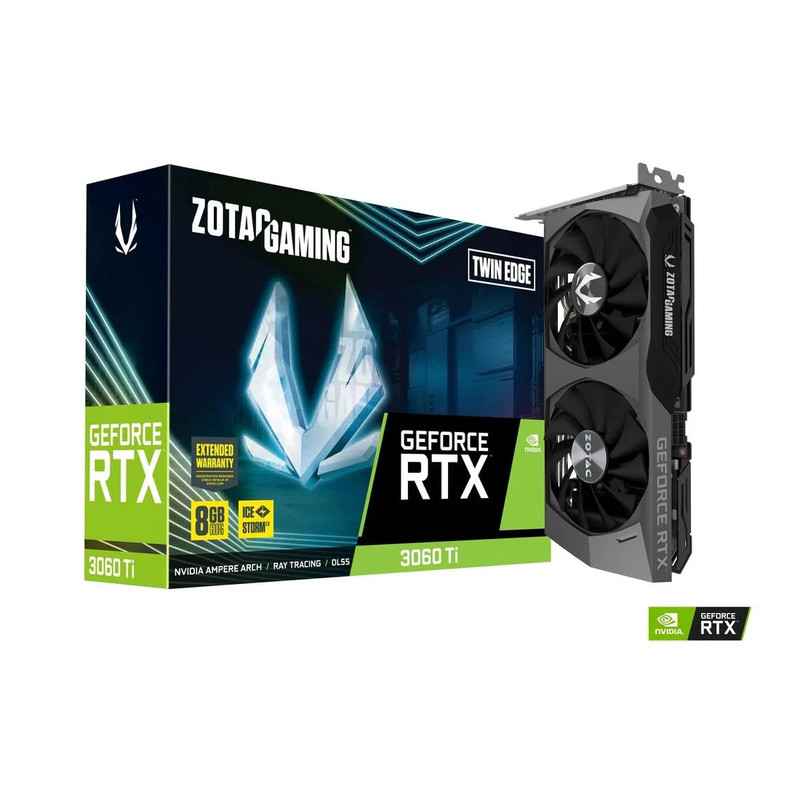 ZOTAC Gaming GeForce RTX 3060 Ti 8GB Twin Edge LHR Graphics Card - كرت الشاشة